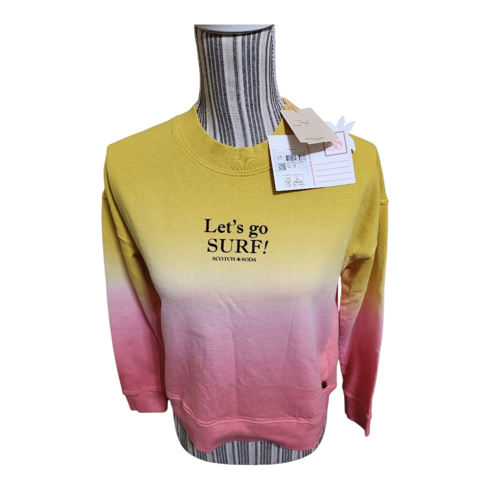 Scotch & Soda Yellow and Pink Sweatshirt